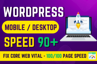 speed up wordpress website speed, mobile and desktop page speed optimization