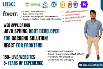develop scalable backend solutions with java spring boot