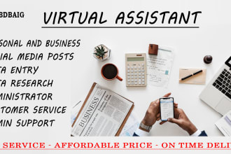 be your virtual assistant in web research and data entry