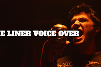 record a male voice over for characters, ads, product videos