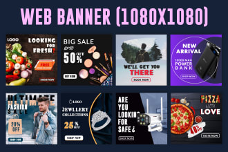 design stunning web banner or google ads