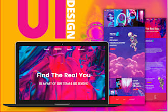 design your website landing page UI in photoshop
