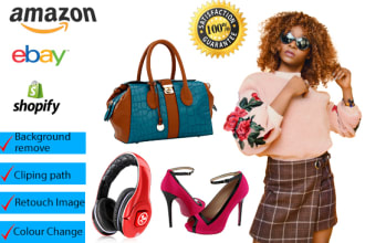 do product photo editing, background remove, retouch