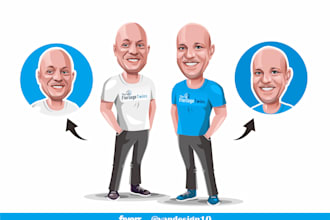 draw cartoon character or mascot