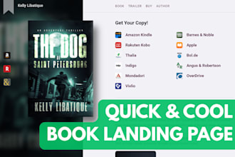 create 5 amazing book landing pages for promotion