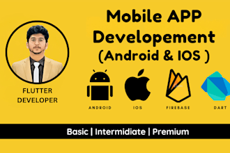 develop android and ios mobile application with flutter and dart