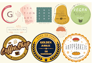 design creative logo, badges and stickers