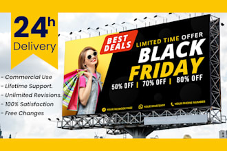 design sign board, yard sign, web banner, flyer and signage