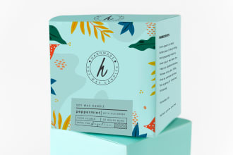 do product packaging design, label design, mailer box design