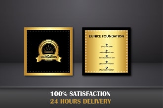 design modern and luxury square business card