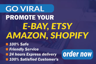 promote your ebay, etsy, shopify, amazon store on social media