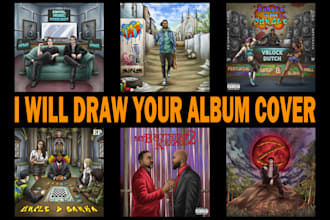 do amazing illustrations for your hiphop rap album