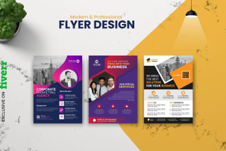 do modern, professional, minimal, corporate flyer design