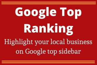 provide monthly local business SEO for google ranking