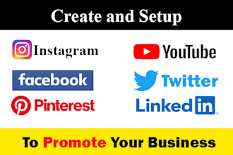 create and setup social media pages with SEO