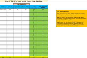 make solar off grid ups or hybrid system calculator