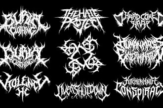 draw custom death metal logo for your need