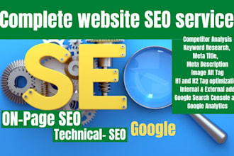 do complete website SEO service for google top ranking