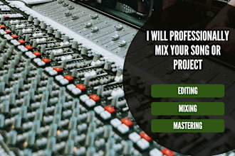 professionally mix and master your song until it is perfect