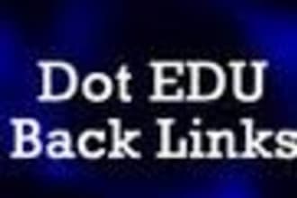 create 20 EDU backlinks for your site, bonus 500 links and a report