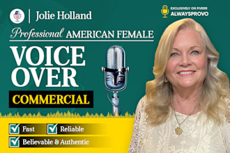 record a professional american female voiceover