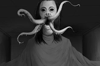 draw illustration horror and gore for comic or youtube