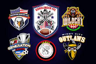 design american sports, baseball, soccer logo in 24 hrs