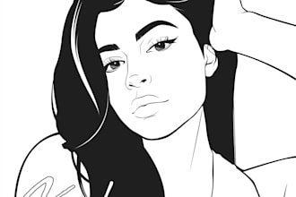 do lineart portrait for your photo