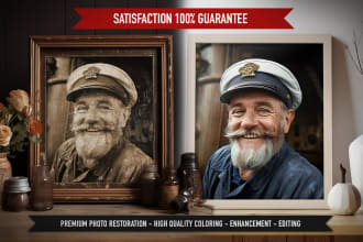 restore, colorize and enhance your old photo professionally