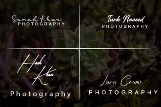 design photography, signature logo, watermark