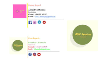 design proffesional and HTML clickalbe email signature