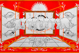 create a unique mythological artwork for you