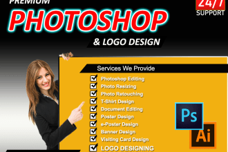 make graphic logo brand name monogram do photo editing