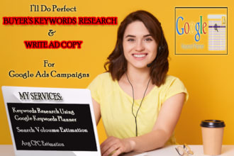 write ad copy for google ads and do keyword research
