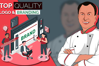 design custom brand style guide and logo with booklet