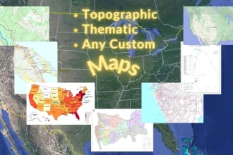 create gis map town,route, any custom with arcgis , qgis