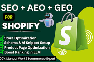 do GEO aeo and seo for shopify store to rank in ai google chatgpt gemini