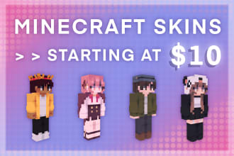 design you a high quality minecraft skin within 24 hours