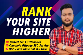 do complete monthly off page SEO service with white hat high quality backlinks