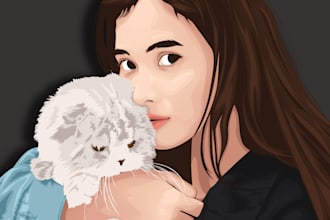 turn your photo into amazing cartoon vector portrait