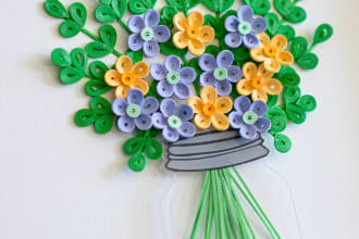 do paper quilling typography and gift cards