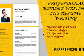 design professional resume, ats resume, and linkedin profile