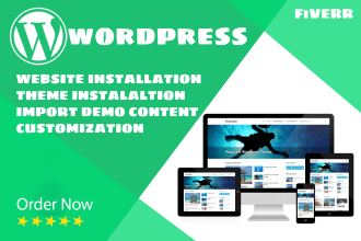 install wordpress, setup theme and import demo in 2 hours