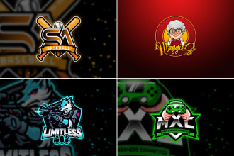 design cartoon mascot or logo for gaming, twitch, sports, esports