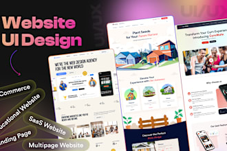 design web UI UX , and website template in xd, PSD, figma