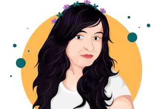 draw amazing vector art portrait for your family