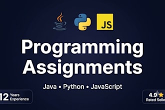complete programming assignments in java, python, and javascript