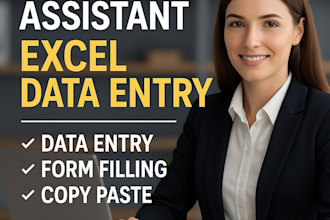 your reliable virtual assistant for excel data entry and form filling tasks