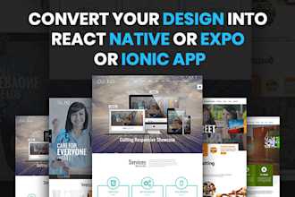 convert your design into react native or expo app