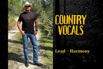 be your male singer for your country song